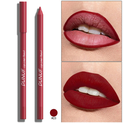 Sexy Red Matte Lipstick Pencil Nude Brown Lip Liner Pencil Contour Tint Makeup Waterproof Rose Pink Crayon Lipliner Pen...
