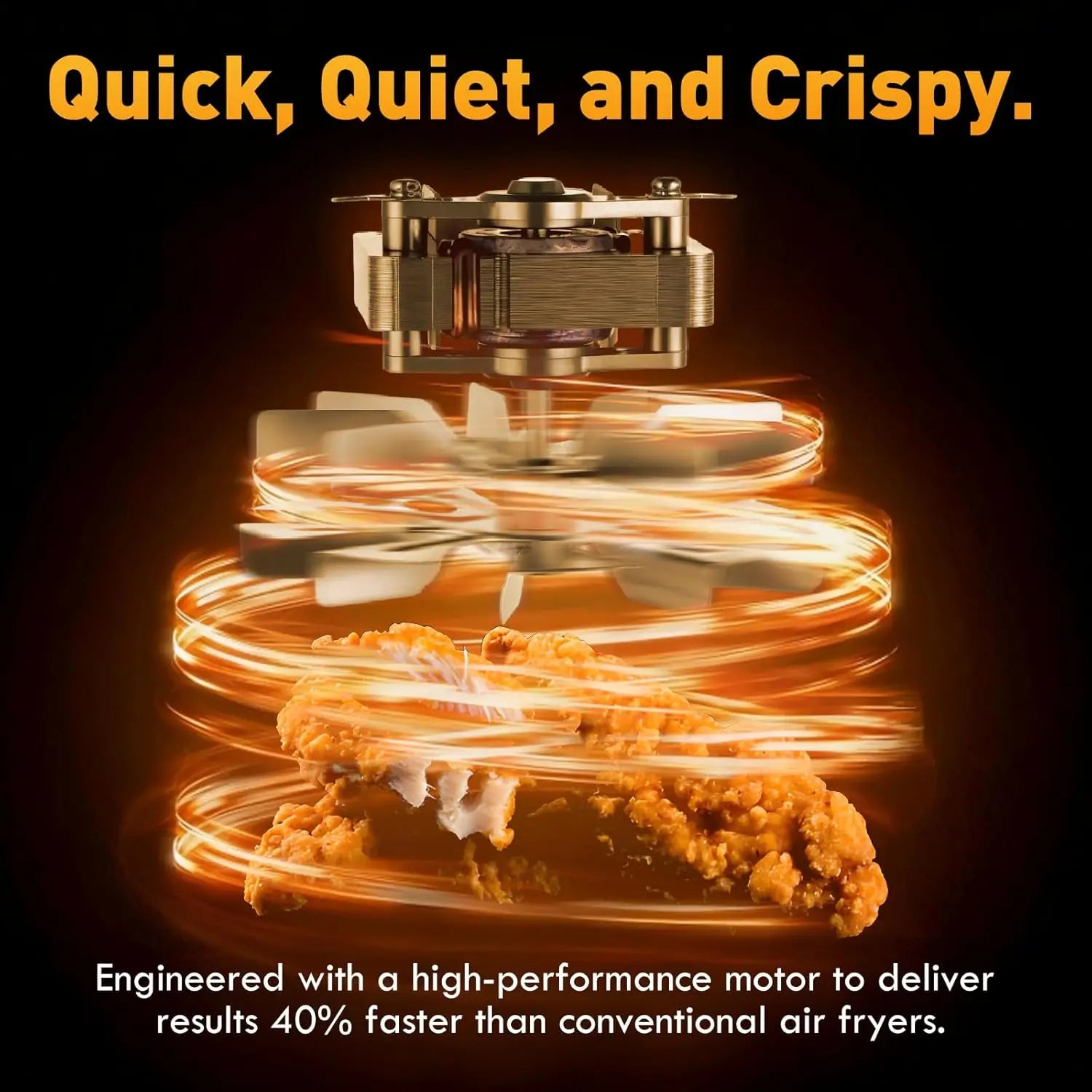 6.5 QT Air Fryer with Visible Window, LED Display, 400℉ Temp Control, Shake Reminder & Pre-heat Indicator