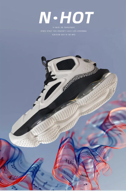 Men's Basketball Shoes Breathable Cushioning Non-Slip Wearable Runing Shoes Gym Training Athletic Basketball Sneakers for Women