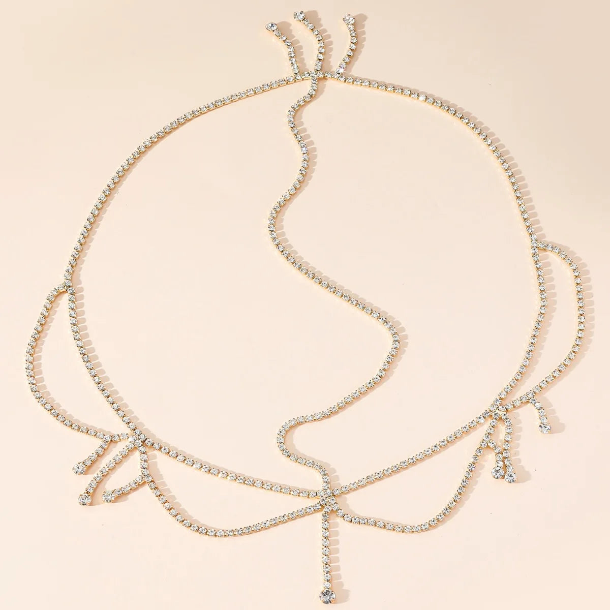 Fashion Rhinestone Multi-layer Headchain Fringe Hair Headpiece