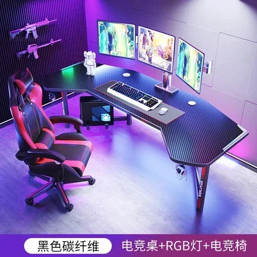 Household Desktop Computer Desks Office Furniture Simple Professional Gaming Table Multi-functional E-sports Table and Chair Set