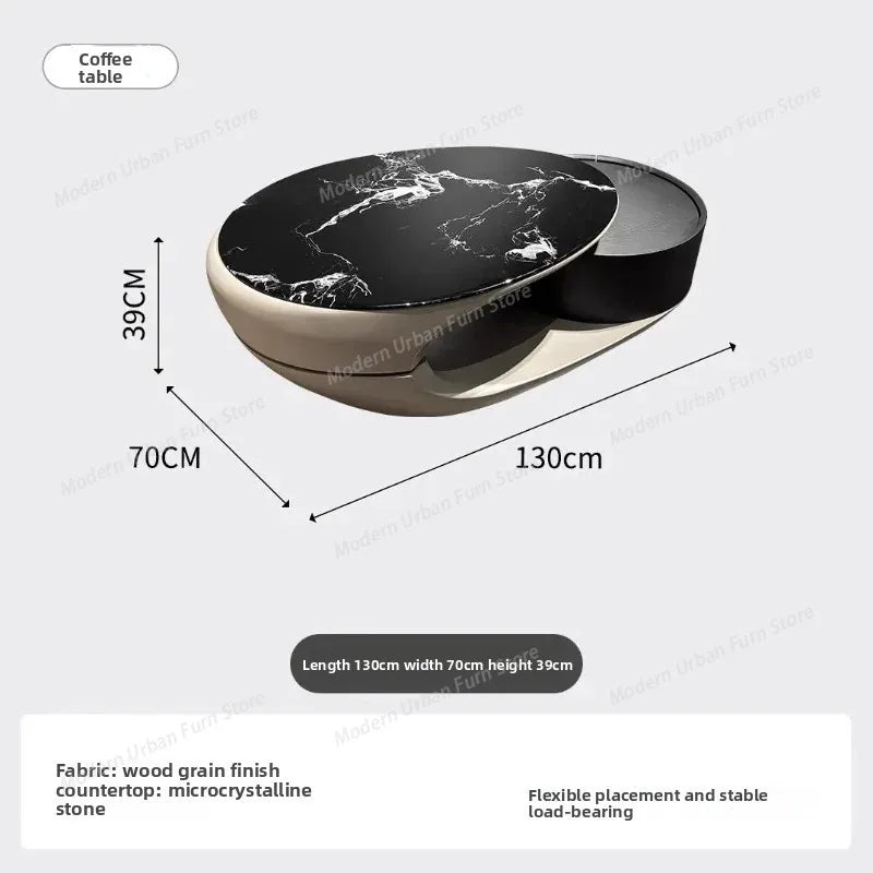Nordic Modern Furnitures for Garden Coffee Sedentary Round Coffee Table Motorhome Living Room Coffee Table Luxury Furniture - Kimlud