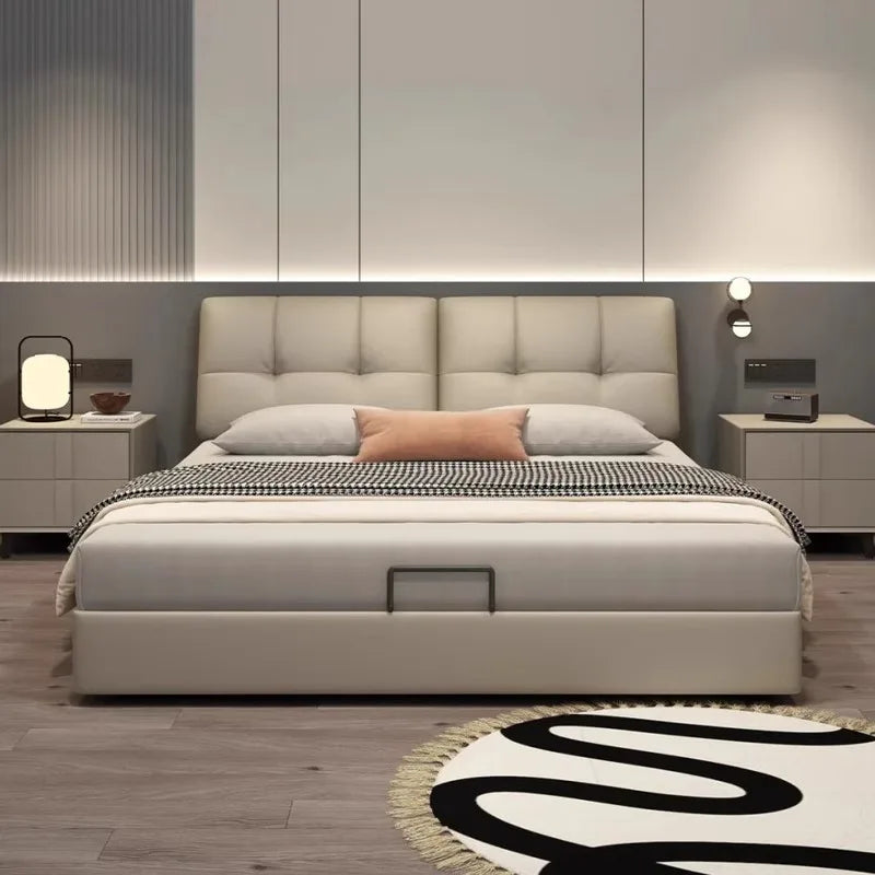 Soft package master bedroom, high-end and atmospheric storage with storage drawers, modern, simple and convenient double bed