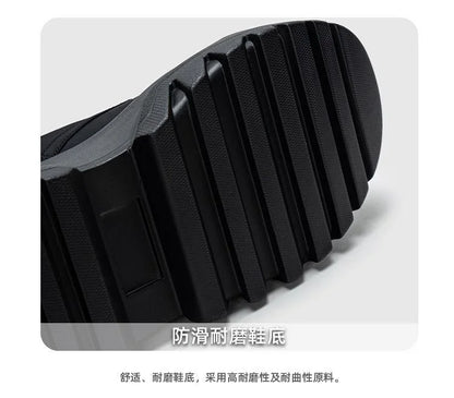 Women Ankle Booties Autumn Leather Chunky Shoes Woman High Platform Breathable Sneakers 9CM Thick Sole Wedges Motorcycles Boots