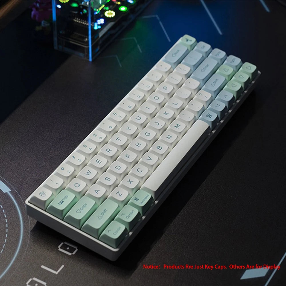 135 keys Ice Crystal Mint Keycaps Profile XDA PBT Dye-Sub Key Cap for Cherry MX Switch DIY Layout Ducky Mechanical Keyboard Cap