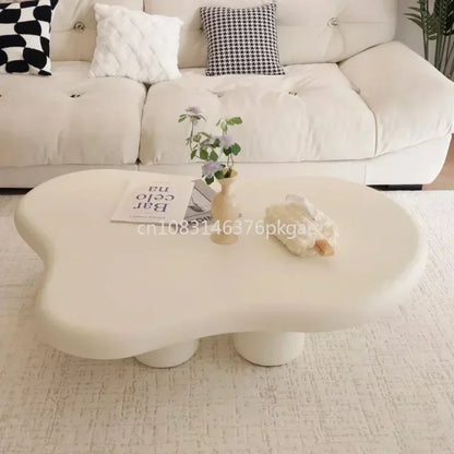 Cream Simple Modern Tea Coffee Table Clouds Tea Table House Lonely Wind Nordic Home Living Room Small Apartment Shaped Furniture - Kimlud