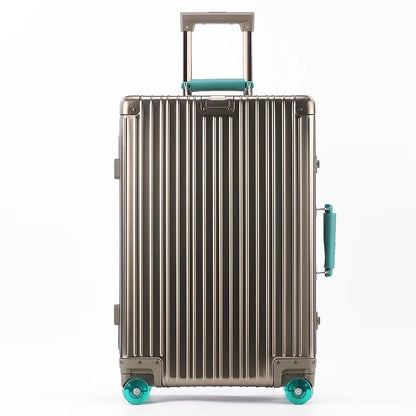 All Aluminum-magnesium Suitcase Travel Rolling Luggage Alloy Trolley Case Bag with Spinner Silent Wheel TSA Lock Carry-On Cabins