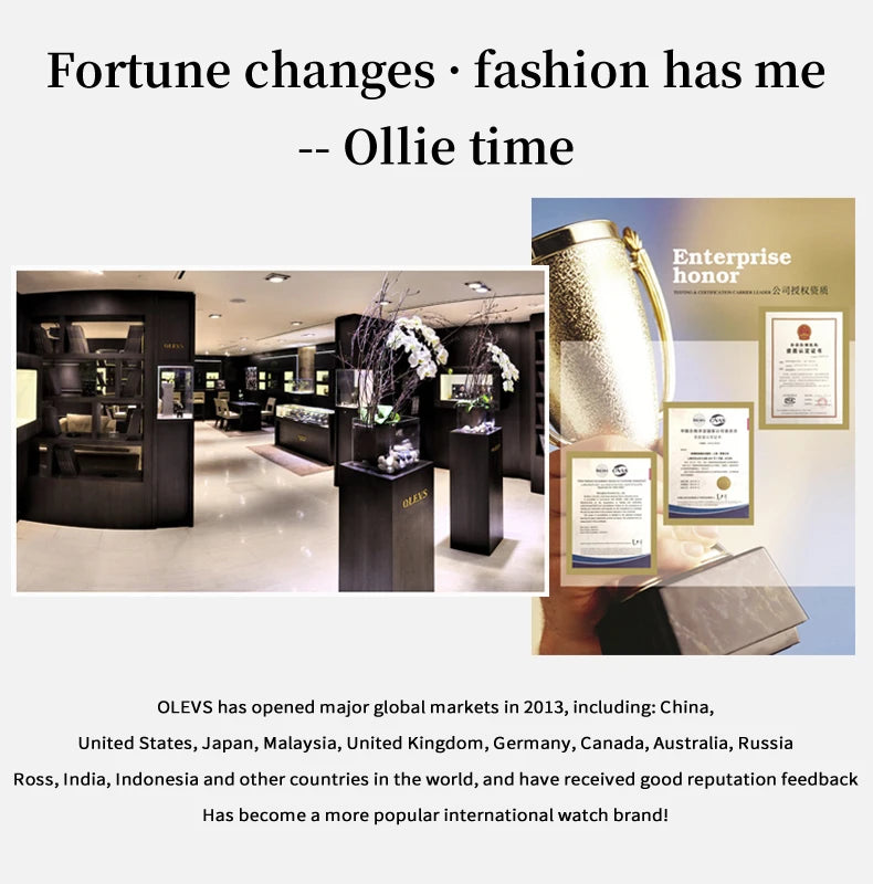 OLEVS 6695 Watch For Men Original Moon Phase Automatic Mechanical Man Watch 30M Waterproof Luminous Week Date Display...