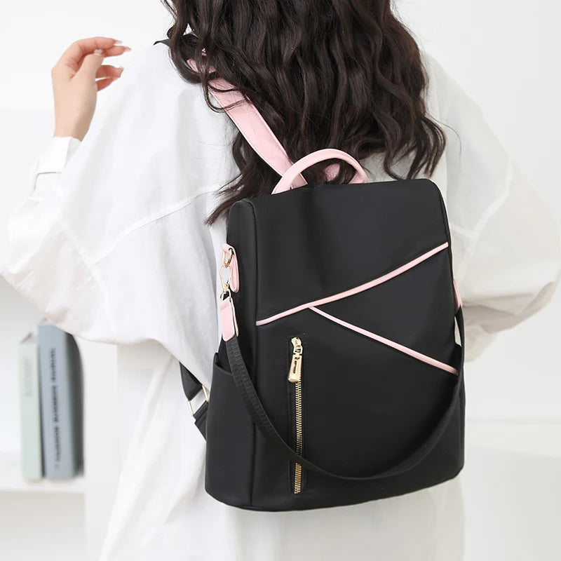 Women'S Anti theft Backpack Casual Nylon New 2025 School Bag Fashion Large Capacity Shoulder Strap Shoulder Bag Mochila Femenina