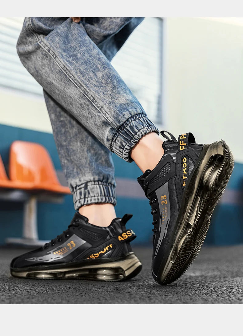 New Mens Sneakers Breathable Versatile Sport Casual Shoes Comfy Non Slip Durable Shoes Outdoor Activities High Top Running Shoe