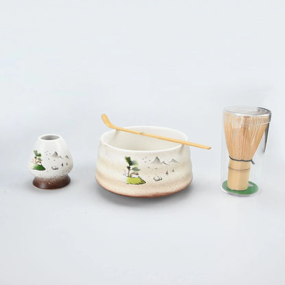 2pcs/4pcs/5pcs/set Japanese Style Matcha Tea Set With Tool Rack, Including Bowl, Whisk, Spoon, Great Gift For Ceremony