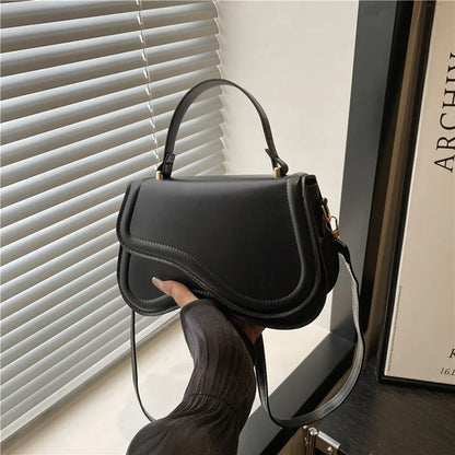 Vintage PU Leather Crossbody Bags for Women Fashion Female Shoulder Tote Phone Square High Quality Designer Design Handbags