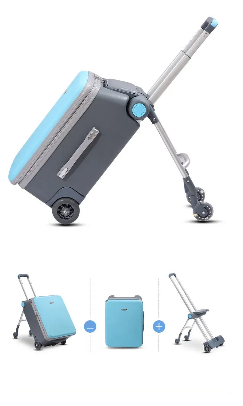 Kids Stroller Travel Suitcase Multi-function Waterproof Wear-Resistant Riding Sitting Trunk Luggage for Children |...