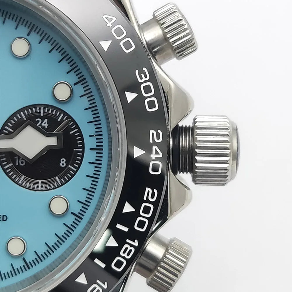 Men's watch 2025 new design vintage quartz watch 5ATM waterproof sports chronograph AR sapphire VK64 watch relogio masculino