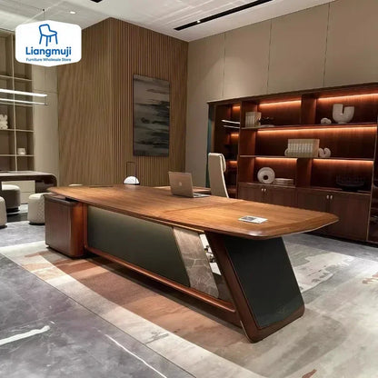 Storage Desktop Office Desk Writing Designer Height Organizer Office Desk Wooden Modern Luxury Mesa De Escritorio Furniture - Kimlud