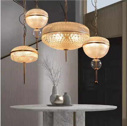Champagne Glass Pendant Light Creative Hanging Lamp 3000K Gold Metal For Hotel Parlor Dining Room Bedroom - Kimlud