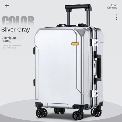 20/24/28 inches Suitcase Luggage Aluminum Frame Trolley Case Universal Wheel Boarding Suitcases New Password Lock Business Trip