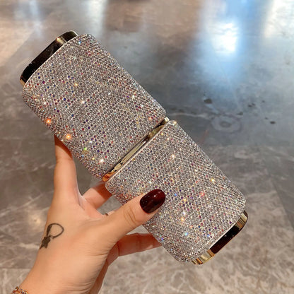 All Diamond Toothbrush Box Luxury Portable Toiletries Storage Case Makeup Brush Holder Bling for Traveling Bathroom Organizer