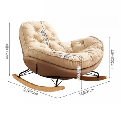 Home Balcony Casual Rocking Chair Lounge Comfortable Sofa Iving Room Bedroom Nordic Luxury Furniture Chaise Lounge Accessories