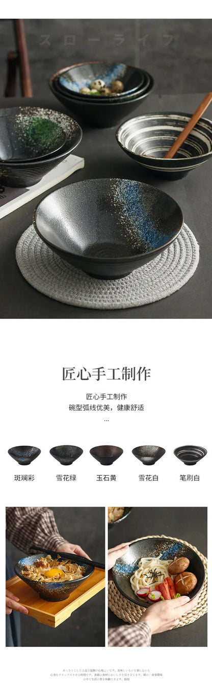 Ramen Bowl Japanese Tableware Noodle Ceramic Soup Tableware | Kimlud Premium Table