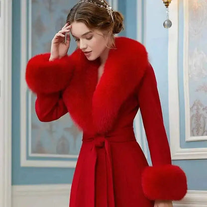 Real Fox Fur Collar Cuffs Set For Women Men Winter Neck Warmer Furry Scarf Fluffy Pelt Fur Shawl Coat Overcoat Fashion Accessory