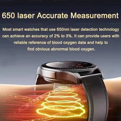 2025 New For Huawei ECG+PPG Laser Treatment Health Smart Watch Three highs Clock Blood pressure Heart rate Men HD Call Bracelet