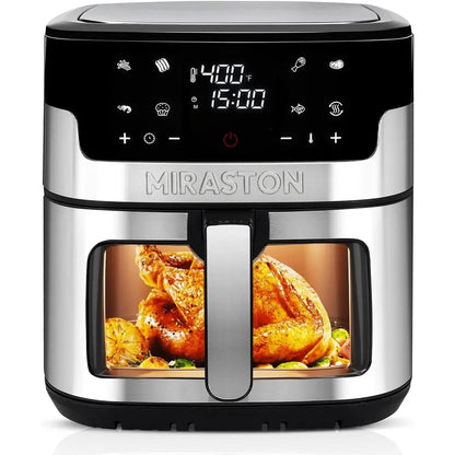 8.5QT Family-Sized Digital Air Fryer, BPA-Free, Smart Touchscreen with 8 Presets, Ideal for Snacks, Reheating, Parties, and Quic