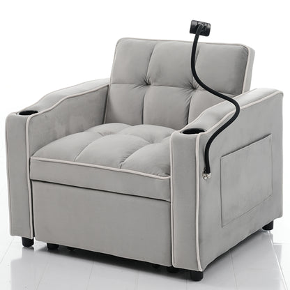 3-in-1 single-bed sofa - with beverage rack and phone holder, 83*167*76 cm sofa recliner, recliner, armchair, - Kimlud