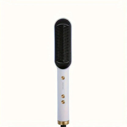 1 piece of straight hair comb, 2-in-1 electric straight hair curling styling tool, multifunctional straight hair straightener