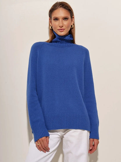 Blubelle  Women Turtleneck Sweater Autumn Thick Warm Pullover Tops NEW Winter Oversized Casual Loose Knitted Jumper Female pull