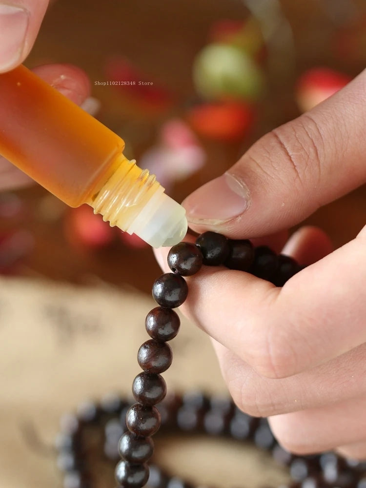 10ml Natural India Old Mountain Sandalwood Essential Oil Indoor Humidifier Air Purification Buddhist Beads Aromatherapy Oil - Kimlud
