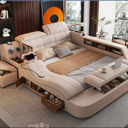 multifunctional queen size Double bed Massage smart Double bed cosy smart frames headboard slaapkamer meubels bedroom furniture