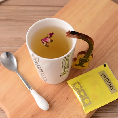 Novelty Music Note Cup Ceramic Guitar Coffee Mugs Personality Tea/Milk/Juice/Lemon Water Bottle Christmas Birthday Gift...