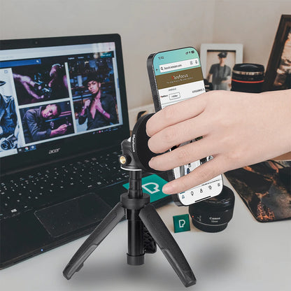 Magnetic Smartphone Tripod for MagSafe, Mini Extendable Selfie Stick 360° Ball Head Tripod Stand Handle Grip for iPhone 14 13 12