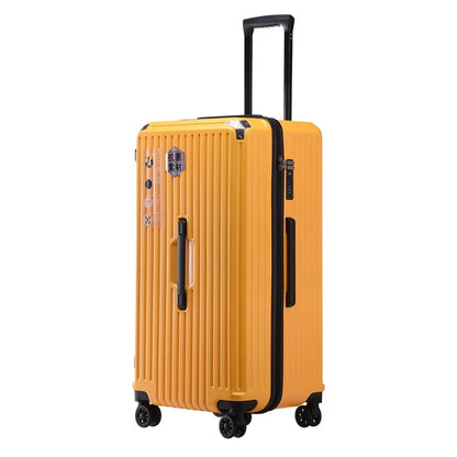 Rectangular Travel Carrier PC Large Size Lightweight Carry-on Suitcase with Five Wheels Luggage Case Travel Bag Spring Cushioned