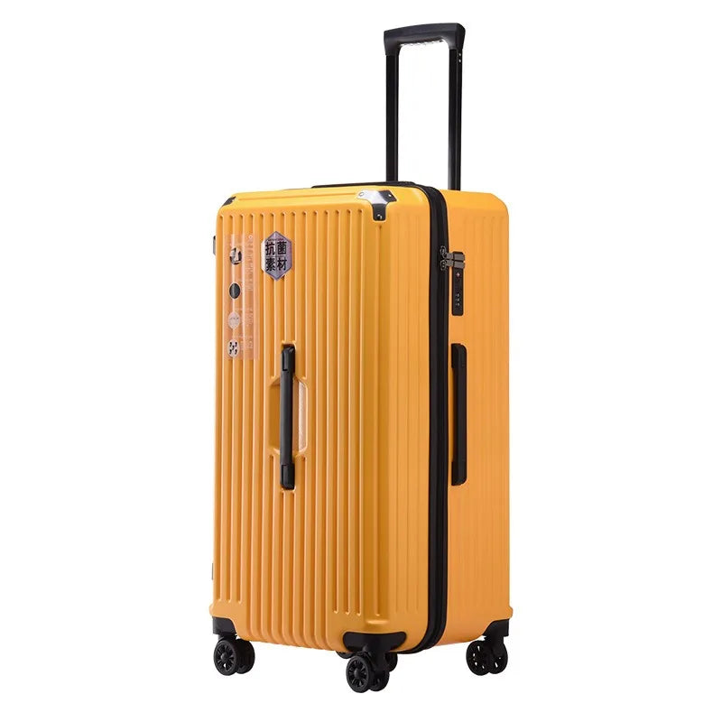 Rectangular Travel Carrier PC Large Size Lightweight Carry-on Suitcase with Five Wheels Luggage Case Travel Bag Spring Cushioned