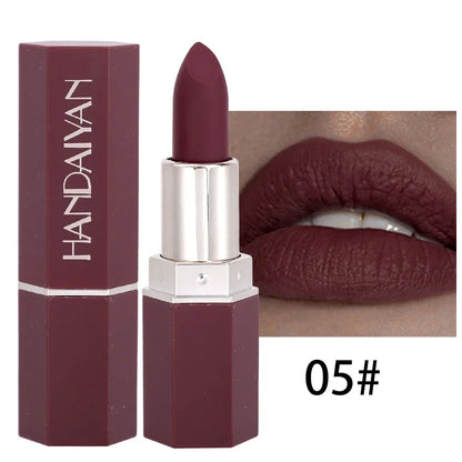 Long Lasting Velvet Matte Lipstick Waterproof Non-stick Cup Lip Sticks Sexy Nude Brown Red Pink Lipsticks Women Makeup...