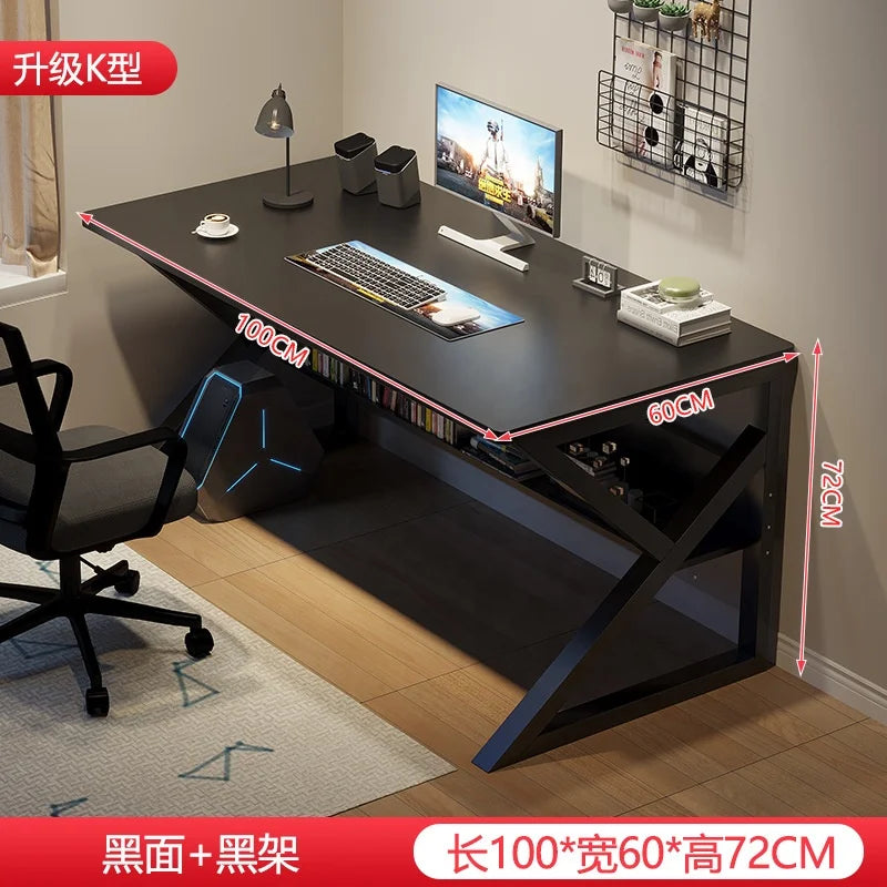 *- Factory Direct Sale Customized Home Office Furniture Upgraded Steel Frame Player Gaming Tables K-shaped Leg Computer Desk - Kimlud