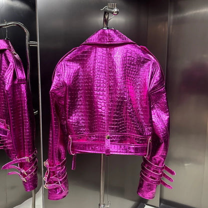 2025 Spring Belt Leather Jacket Women Real Sheepskin Coat Warm Autumn Women Lambskin Cloth