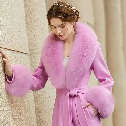 Real Fox Fur Collar Cuffs Set For Women Men Winter Neck Warmer Furry Scarf Fluffy Pelt Fur Shawl Coat Overcoat Fashion Accessory