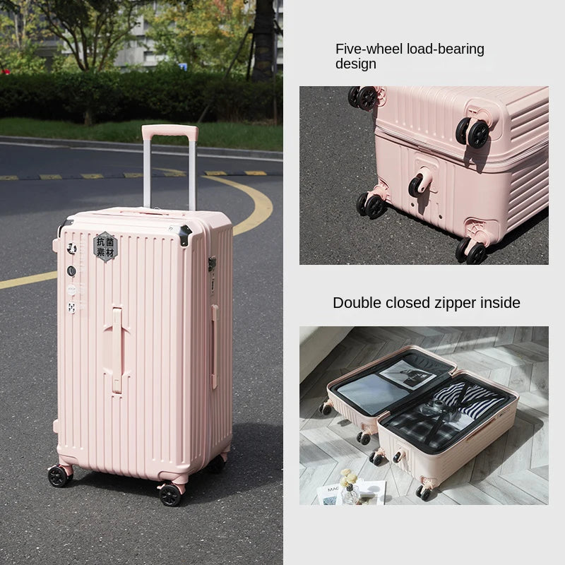 Suitcase 30" Large Capacity Luggage Men and Women Universal Five-wheeled Password Trolley Case Student Travel Luggage carrier