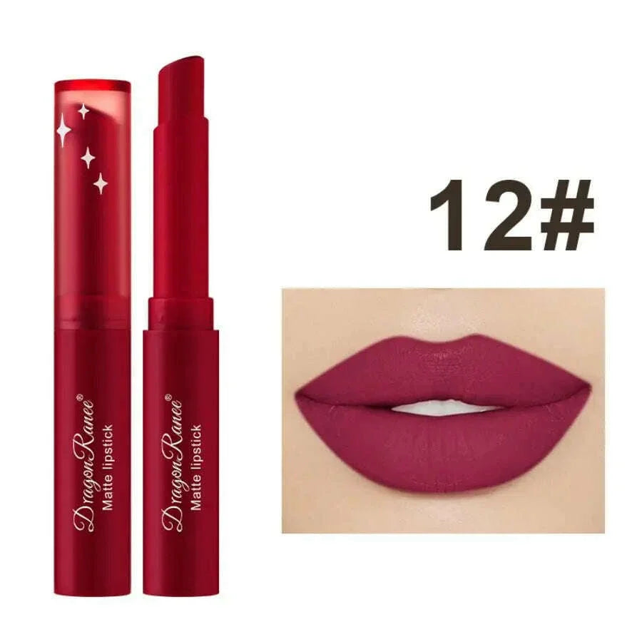 Lipstick Matte Matte Non-Fading Moisturizing European and American Makeup Lipstick Velvet Matte Lipstick Waterproof Not Easy to Fade Matte Lipstick Lipstick