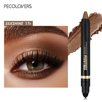 Metallic Glitter Eyeshadow Stick Matte Waterproof Shimmer Lying Silkworm Long Lasting High Gloss Pearlescent Eyeshadow Pen