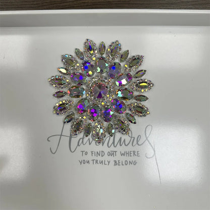 1PCS rhinestone round crystal jewelry wedding appliques for dresses | Kimlud Budget Friendly Dress