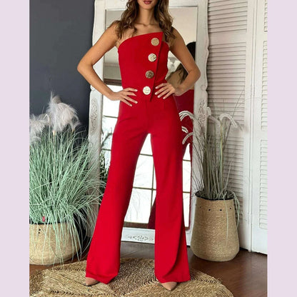 Elegant Jumpsuit for Women Dressy Sexy Off Shoulder Wide Leg Pant Suit One Piece Party Outfits