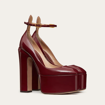 New Brand Women's Shoes Super High Heel Party Fashion Thick Sole Leather Shoes Bridal Shoes Wedding Party Shoes Women Summer