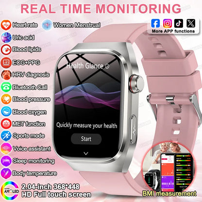 2025 New Women Smart Watch with BMI measurement Menstrual Cycle ECG Heart Rate Blood Oxygen Sleep Fitness Tracker Smart bracelet