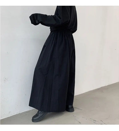 Men Hakama Harajuku Kimono Samurai Pants Men Casual Wide Pants Men Chinese Style Hanfu Tang Trousers Male Kendo Uniforms
