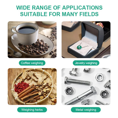 Mini Pocket Digital Scale LCD Gram Food Jewelry Ounces Grains 100/200/300/500g 0.01g 1000g 0.1g Scale Black