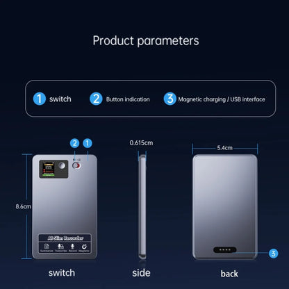 118 Languages 64GB Memory Audio Recorder 400ma Lectures Meeting AI Voice Recorder Device for Magnetic Attachment iPhone